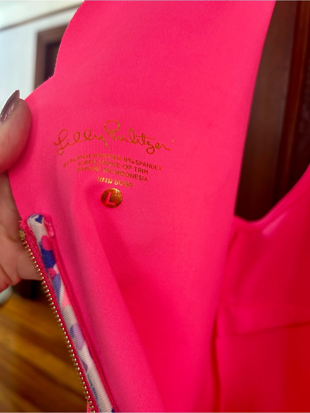 Lilly Pulitzer Girls' Scallop V-Neck Shift Dress - Hot Pink - Picture 8 of 10